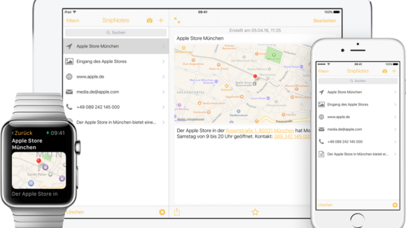 SnipNotes 2.0 - Intelligente Notizen für iOS und Apple Watch
