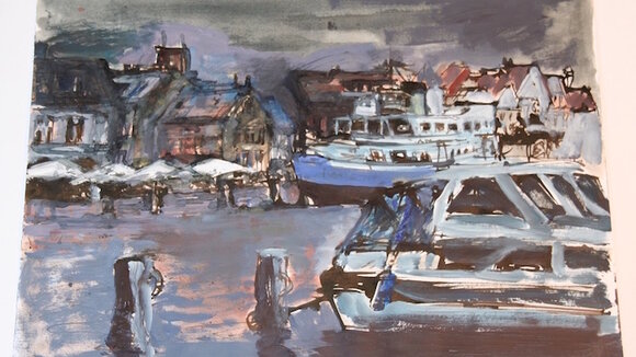 Eröffnung Kunstausstellung Franz Kottmeier im Künstlercafé & Wortwerke in Husum