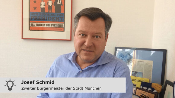 Video-Botschafter für die Kampagne BE SMART! Münchens Bürgermeister Josef Schmid gegen Handynutzung am Steuer