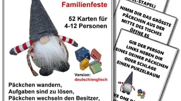 Wichteln mit dem Wichtel-Geschenkespiel: Lustiges und spannendes Kartenspiel für Jung und Alt