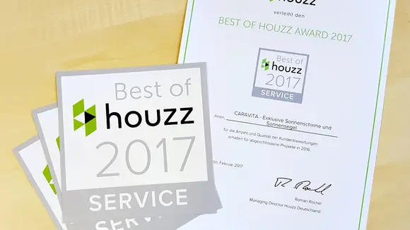 CARAVITA® mit dem „Best of Houzz“-Award 2017 ausgezeichnet