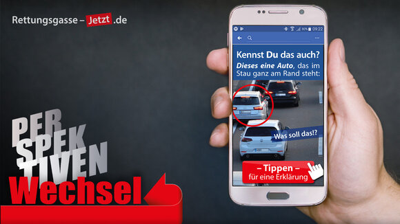 Social Media-Kampagne holt Rettungsgasse-Ignoranten bei ihrem Irrglaube ab