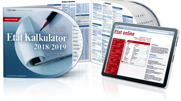 Der neue Etat-Kalkulator® 2018/2019 - Alle Werbekosten jederzeit im Griff