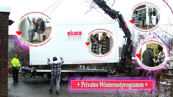 Wohncontainer für Obdachlose aufstellen