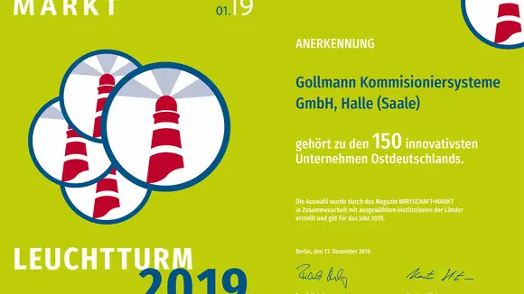 Gollmann zählt zu den innovativsten Unternehmen Ostdeutschlands