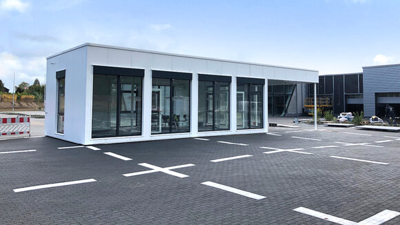 Kuhn+Witte aus Seevetal lässt neuen AudiGWplus Verkaufspavillon für das Audi Zentrum Harburg von Hacobau GmbH aus Hameln bauen