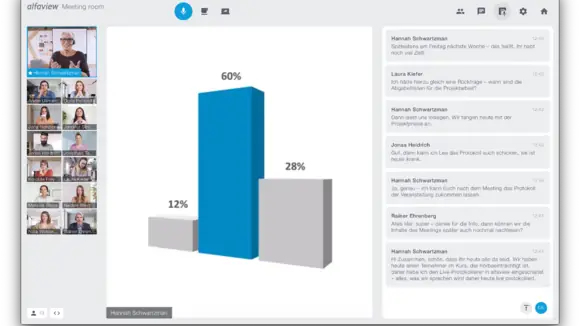 alfaview: Virtueller Klassenraum mit Live-Protokollierung und Live-Übersetzung