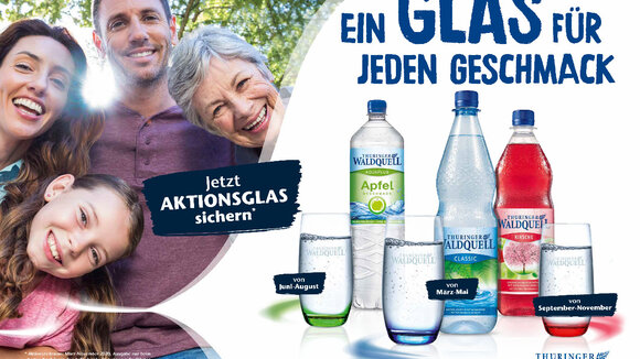 Thüringer Waldquell-Sammelaktion: „Ein Glas für jeden Geschmack“