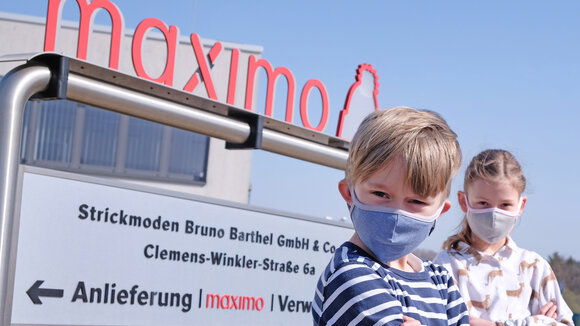 Mützenhersteller maximo launcht Webshop und setzt auf Mund und-Nasen- Masken für Kinder und Erwachsene