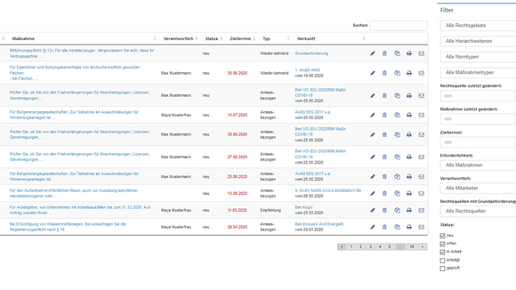CertLex aktualisiert Maßnahmenplan-Umsetzungsnachweis von bindenden Verpflichtungen in ISO-Audits gelingt einfacher und spart Zeit-Ressource