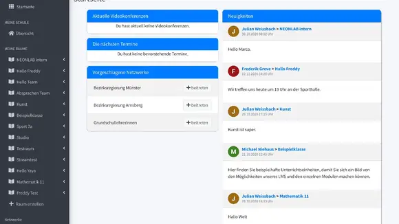 DSGVO-konforme Plattform für Schulen, die Kommunikation und digitalen Unterricht verbindet - NEONLAB ist ab 3. November verfügbar