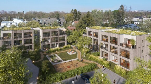 Startschuss für Neubauprojekt „Grün.der.Zeit“: In Refrath entstehen 16 nachhaltig erbaute Eigentumswohnungen