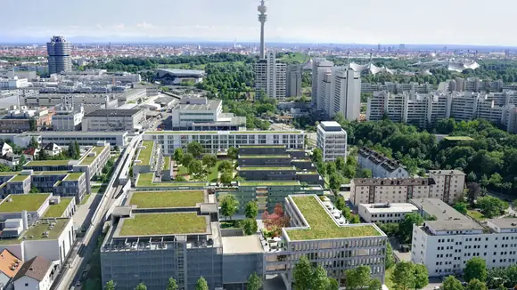 München: Isaria startet mit Wohnungs- und Kitabau im Quartier Hofmark am Olympiapark