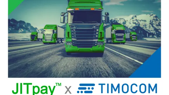 JITpay™ kooperiert mit TIMOCOM, dem Anbieter von Europas führender Fracht- und Laderaumbörse