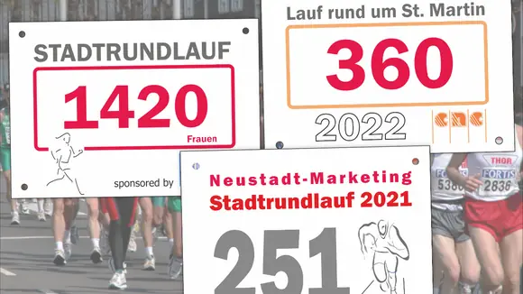 Startnummern aus biologisch abbaubarem Spezialpapier