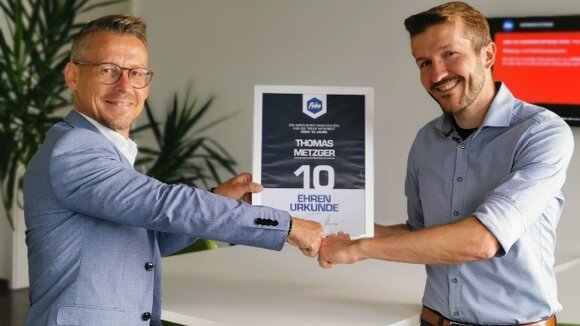 10-jähriges Jubiläum für Thomas Metzger bei Feha Büro-Technik