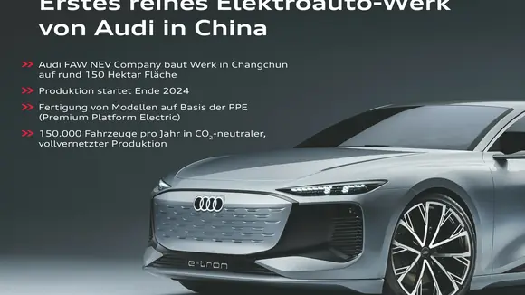 Neuer Produktionsstandort für Elektromodelle in China: Audi erreicht weiteren Meilenstein