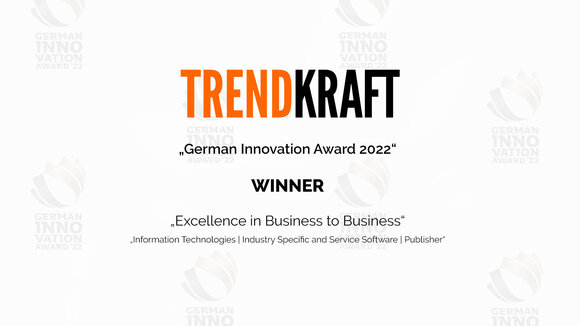 German Innovation Award 2022 - Winner - Excellence in Business to Business