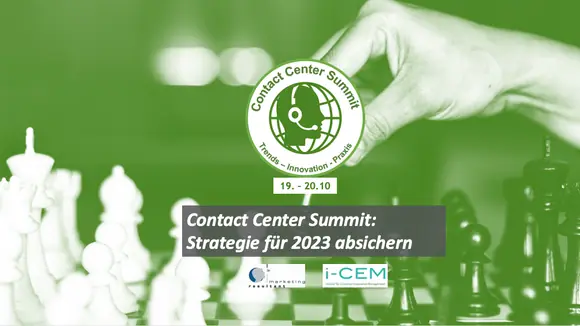 Contact Center Summit 2022 - Das virtuelle Event für Entscheider
