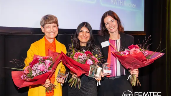 Die drei Preisträgerinnen des Femtec Award 2022