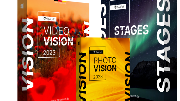 Neu von AquaSoft: Photo Vision, Video Vision und Stages 2023