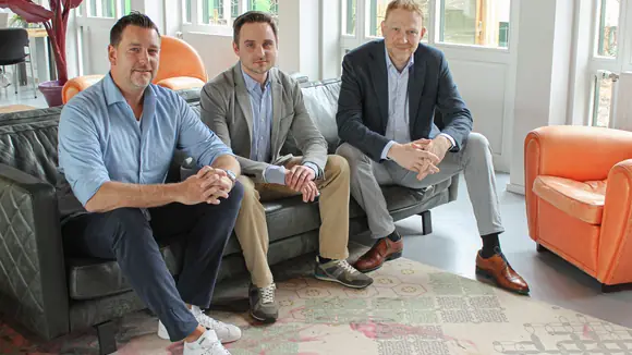 Von links: Daniel Höhnke (Director of Growth), Marten Lehmann (CEO webweit part of Strix Group), Florian Borchers (COO webweit part of Strix Group)