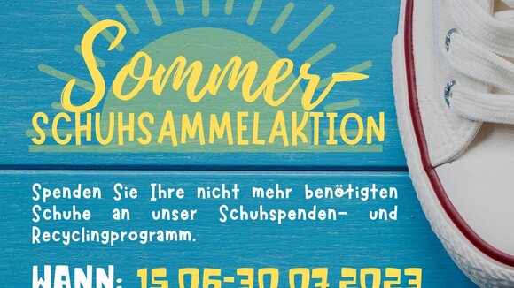 Poster zur Sommer-Schuhsammelaktion
