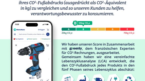 ManoMano kündigt die Einführung des Carbon Score an und bewertet 360.000 Produkte im Katalog nach ihren Umweltauswirkungen
