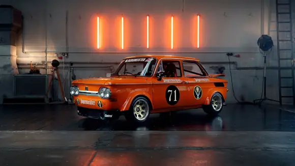 Der NSU TT Jägermeister der historischen Fahrzeugsammlung der AUDI AG.