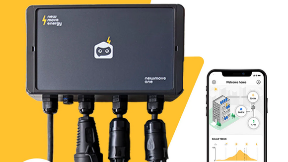 Das smarte newmove System kombiniert kleine PV Anlagen mit der smarten newmove App