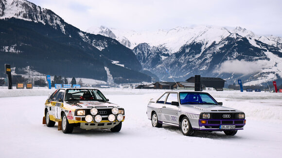 Audi Tradition beim Ice Race in Zell am See, Januar 2024.