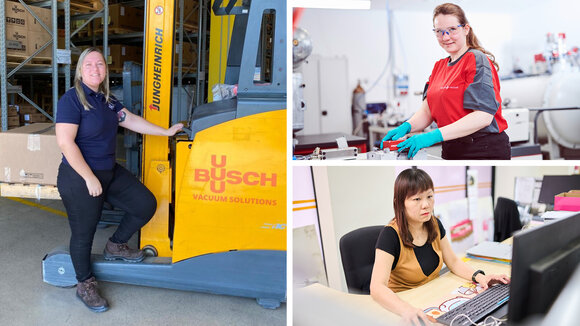 Female employees of the Busch Group in their working environment
