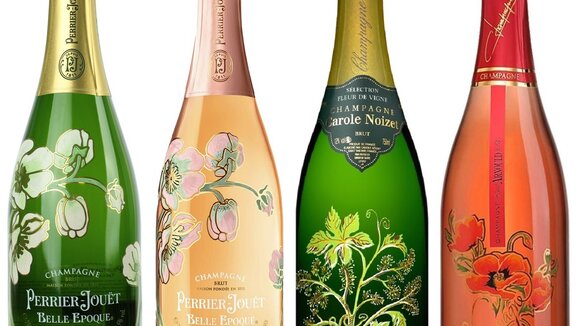 Die 4 schönsten Champagner Flaschen im Jugendstil Design