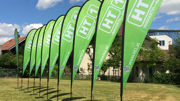 Beachflags, Dropflags & Square Flags für den Fernsehsender HT1