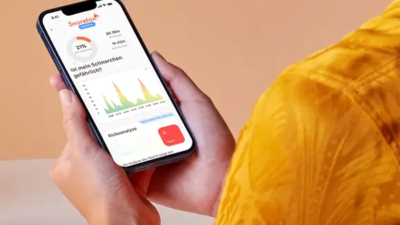 Die Snorefox-App lässt Versicherte der BKK GILDEMEISTER SEIDENSTICKER ihr Risiko für Schlafapnoe einschätzen