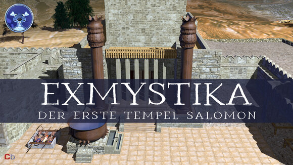 Filmtitel mit dem Tempelnachbau in 3D im Hintergrund