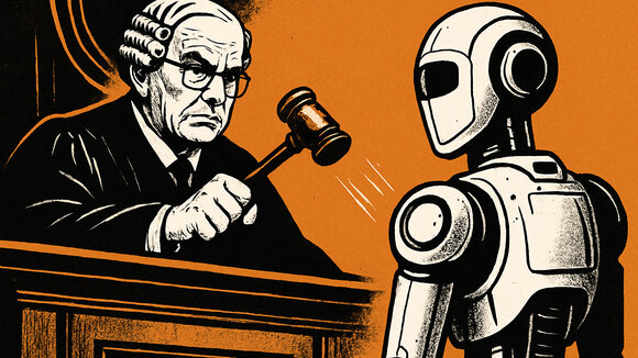 Ein Richter verurteilt einen Roboter