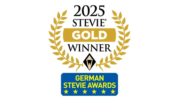Logo der German Stevie Awards in Gold