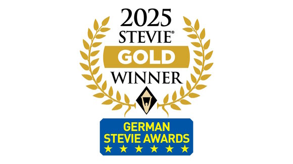 Logo der German Stevie Awards in Gold