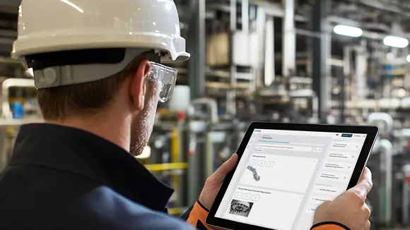 Mann mit Tablet in der Hand