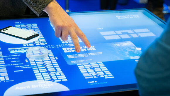 Scape X® Powering the ISE Rebooking Area in 2025. Object Recognition and Multitouch interaction.