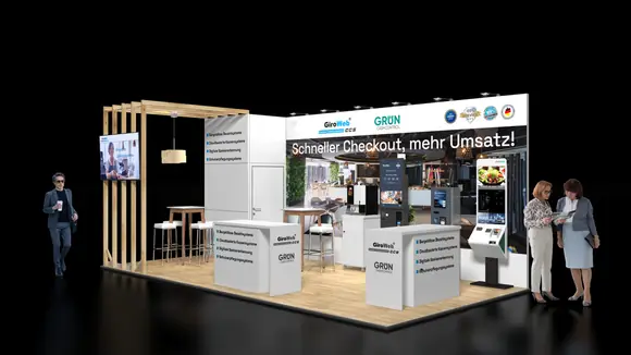 Visualisierung: GiroWeb auf Messestand 304 in IT-Halle A2 der Internorga in Hamburg