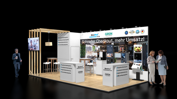 Visualisierung: GiroWeb auf Messestand 304 in IT-Halle A2 der Internorga in Hamburg