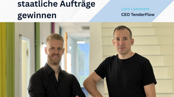 Foto der beiden Gründer mit Zitat von Lars Lammers