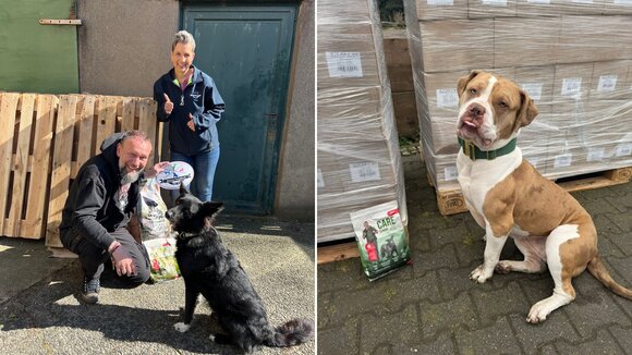 Martin Markowsky bei der Futter Spendenaktion