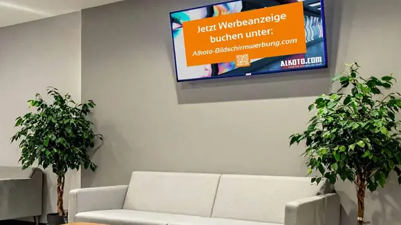 Wartezimmer TV Bildschirmwerbung
