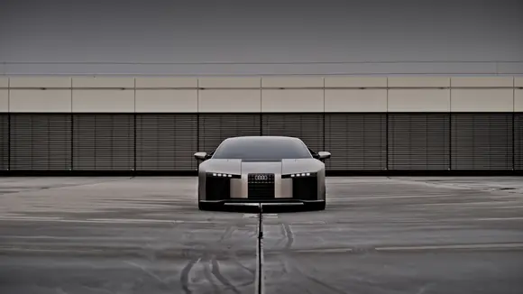 Interne Premiere: Der Audi Nuvolari wird auf einer geheimen Dachterrasse im Design Center in Ingolstadt präsentiert.