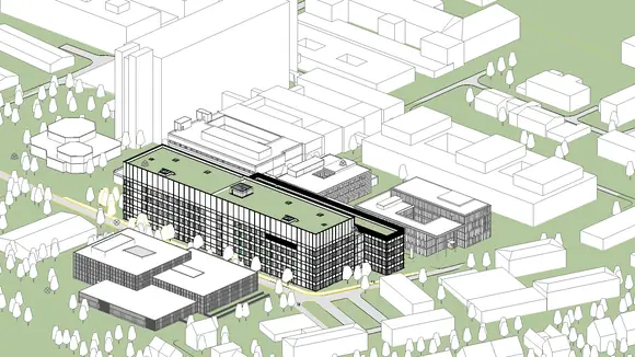 BIM-Modell_Zentrallabor UKD mit anderen verknüpften Modellen