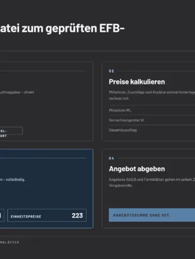 Excel EFB-Rückwärtskalkulation“ für GAEB-Online 2025